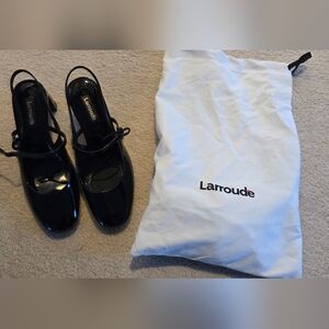 Larroude Black Patent Leather Shoes